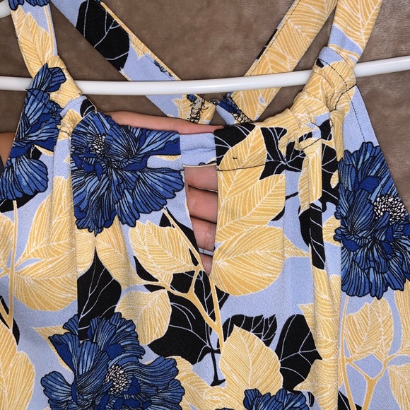 Blue/Yellow Halter Top - Picture 3 of 11